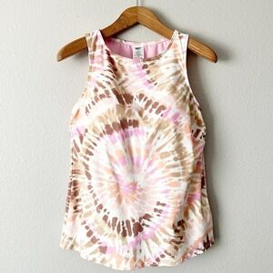 Lands’ End Tie Dye High Neck UPF 50 Modest Tankini Swim Top Women’s Size 16 NWT
